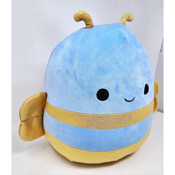 Squishmallows Adopt Me! Queen Bee 14" Blue Gold Glittery Shiny 2023 Kellytoy NWT - Picture 2 of 9